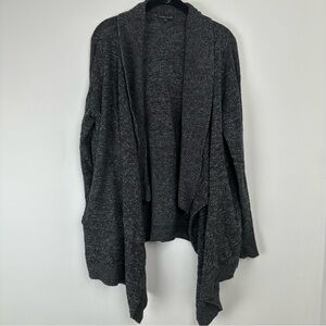 Eileen Fisher Open Cardigan Size Medium Gray Wool Cashmere Blend Wardrobe Staple